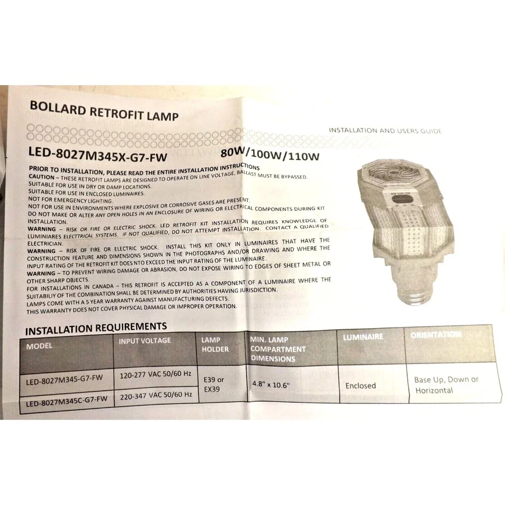 Light Efficient Design LED Omni Directional Flood replaces 400W HID - MOGUL BASE